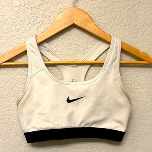 White and black Nike sports bra